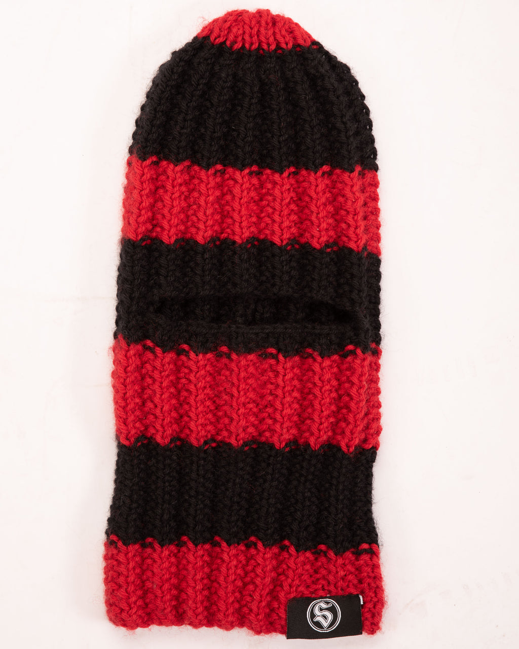 “SANTO” BALACLAVA BLACK/RED