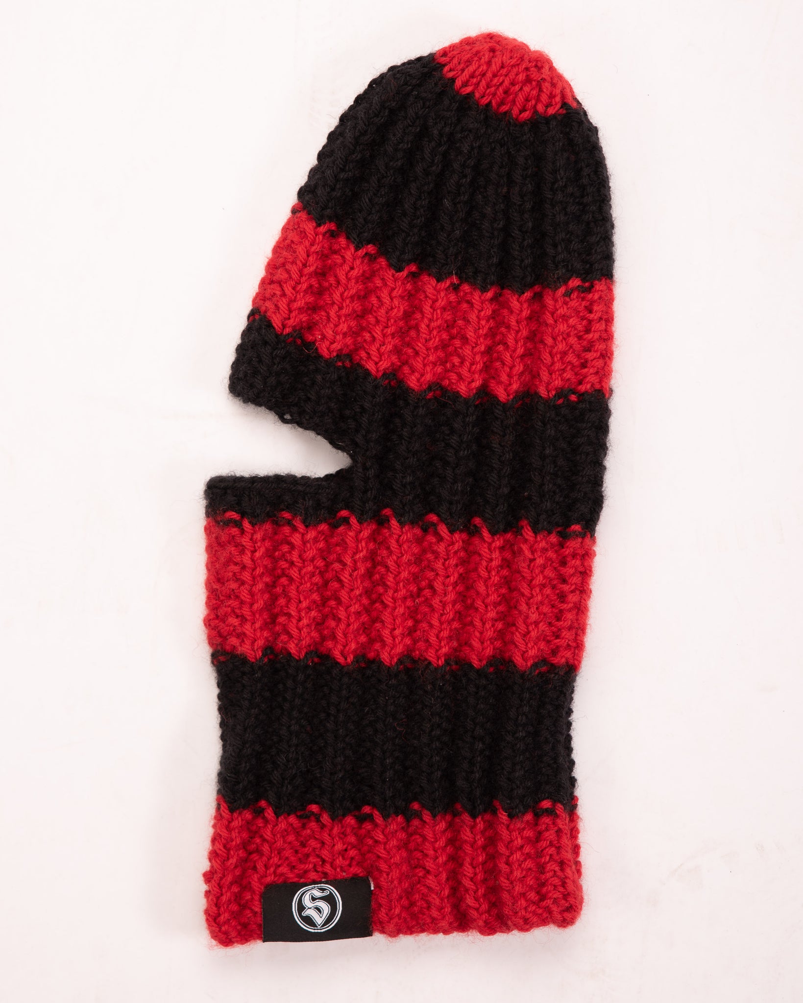 “SANTO” BALACLAVA BLACK/RED